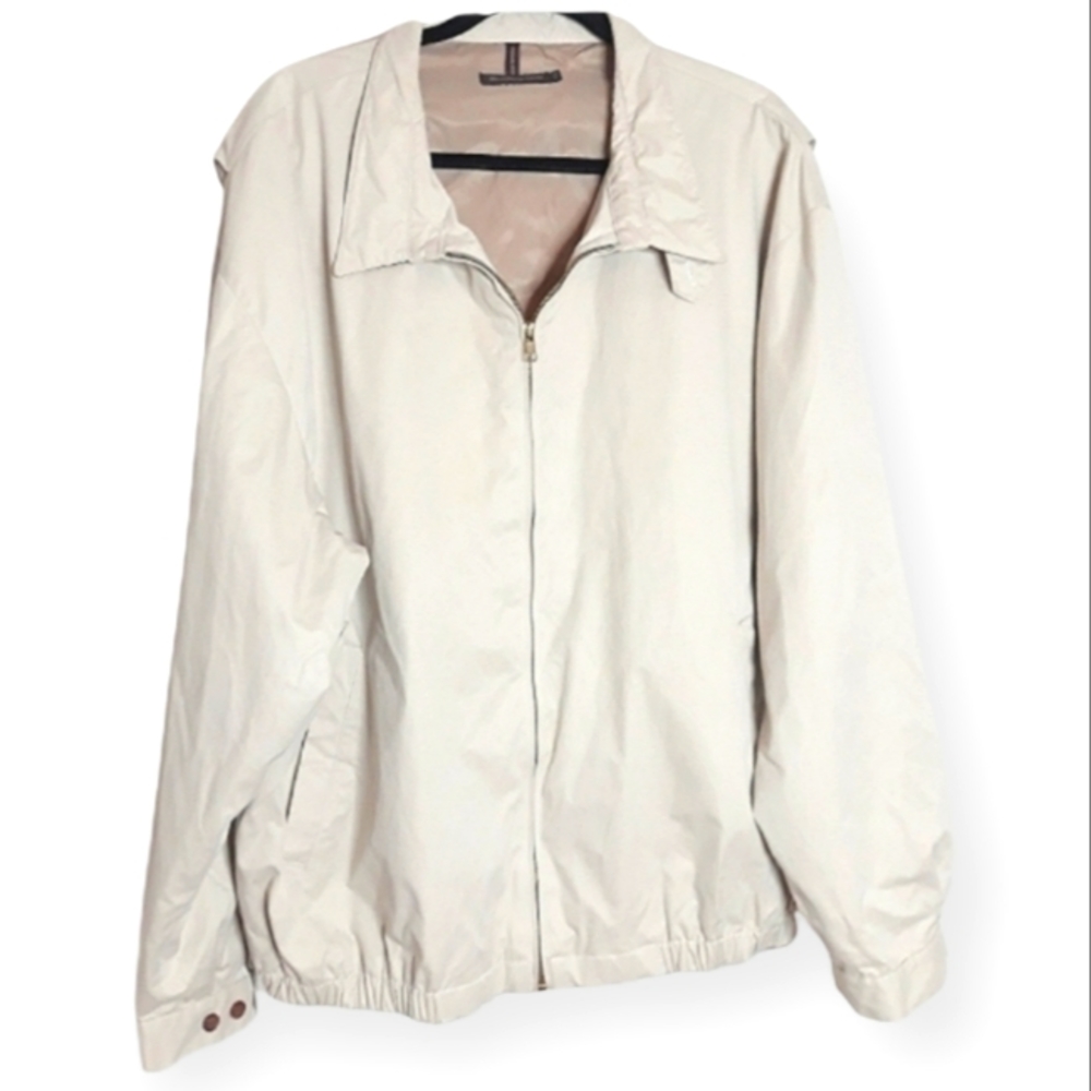 Mckenzie Tribe Tan Bomber Jacket with leather trim Size XXL